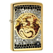 Zippo Lighter: Anne Stokes Dragon, Fusion - High Polish Brass