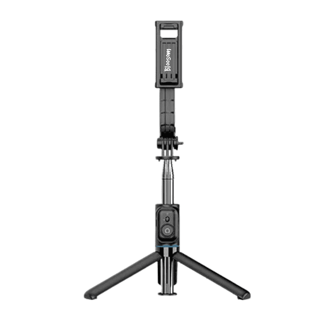 Palo Selfies Trípode Bloosom Bluetooth Selfie Stick Remoto Negro