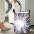 thumbnail image 5 of Fuzoiu Blue Swirl Fireworks Print Circular Hamper,Laundry Basket with Handle,Collapsible Laundry,Dirty Clothes Storage Basket,for Bedroom Bathroom Dorm Living Room-Medium, 5 of 6