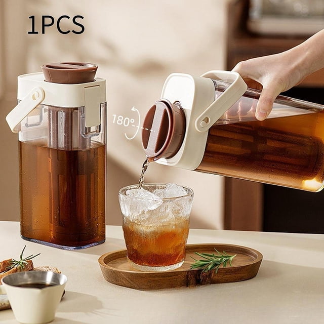 Cafetera de cerveza fría, jarra de té 1 l Botella de cerveza de hielo Dispensador de bebidas frías para bebidas, jugo helado, leche, bebidas de frutas