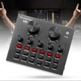 thumbnail image 2 of V8 Sound Card Plug Play Long Lifespan Metal 12 Sound Effects Practical Portable Live Bluetooth-compatible Sound Card, 2 of 5