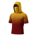 thumbnail image 5 of Men's Gradient Quick Dry T-Shirt Hooded Short Sleeve Sun Protection Top Performance Lightweight Fishing Athletic Workout Shirt, 5 of 5