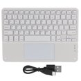thumbnail image 1 of Teclado inalámbrico Bluetooth táctil multifunción, accesorio externo para computadora, tapa cuadrada de 10 pulgadas (blanco), 1 of 12