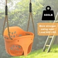 thumbnail image 5 of Heavy-Duty High Back Full Bucket Toddler Swing Seat with Locking Carabiners and Adjustable Rope, Cute Elephant Shape Design, 600LB Weight Limit, 5 of 12