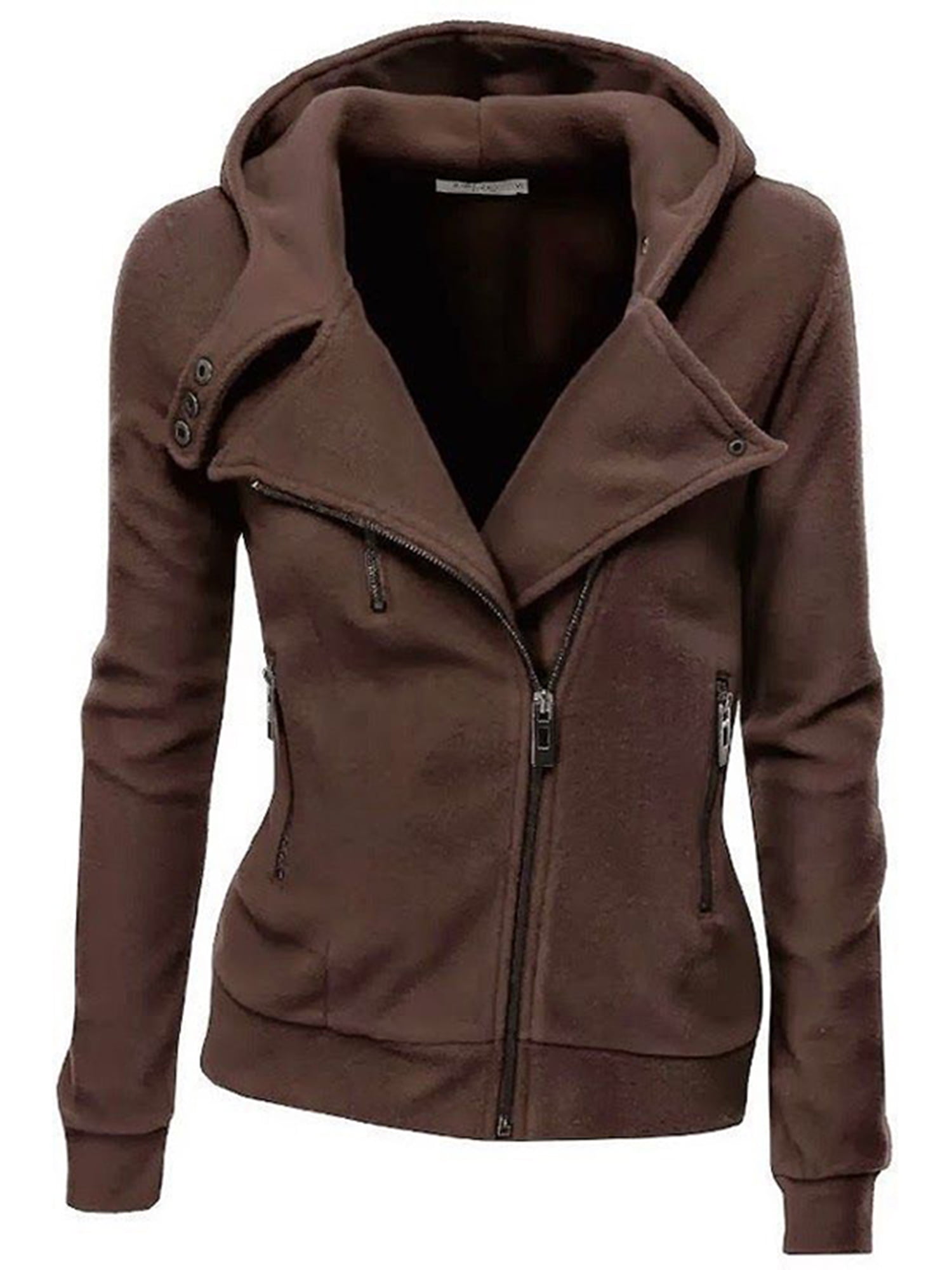 YKARITIANNA Womens Plus Size Hooded Long Sleeves Cotton Linen Faux Fur Zipper Coat Outwear Tops Overcoat