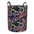 thumbnail image 2 of Balery Snake And Flower Round Laundry Basket with Handles Waterproof Freestanding Laundry Hamper for Clothes Toys in the Dorm and Family-, 2 of 8