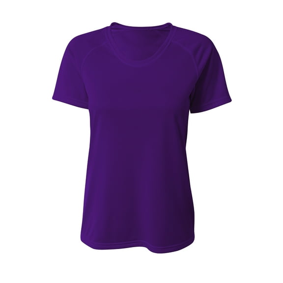 A4 NW3393 Womens SureColor Short Sleeve Cationic Tee - Purple - M