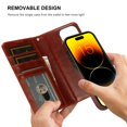 thumbnail image 3 of Funda tipo cartera Bocasal para iPhone 15 Pro con MagSafe de piel marrón, 3 of 8