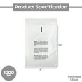 thumbnail image 4 of SSBM Self Adhesive Clear Resealable Poly Bag w/ Suffocation Warning Print, 8" x 10" 1.5 Mil, 1000 Bags/Case - Free Shipping, 4 of 5