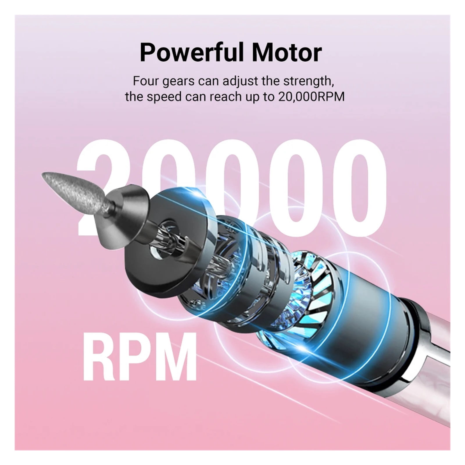 Wireless Nail Drill Pen USB Nail File Polishing Pen USB Rechargeable Nail Drill Machine Portable Manicure Drill Salon Tool