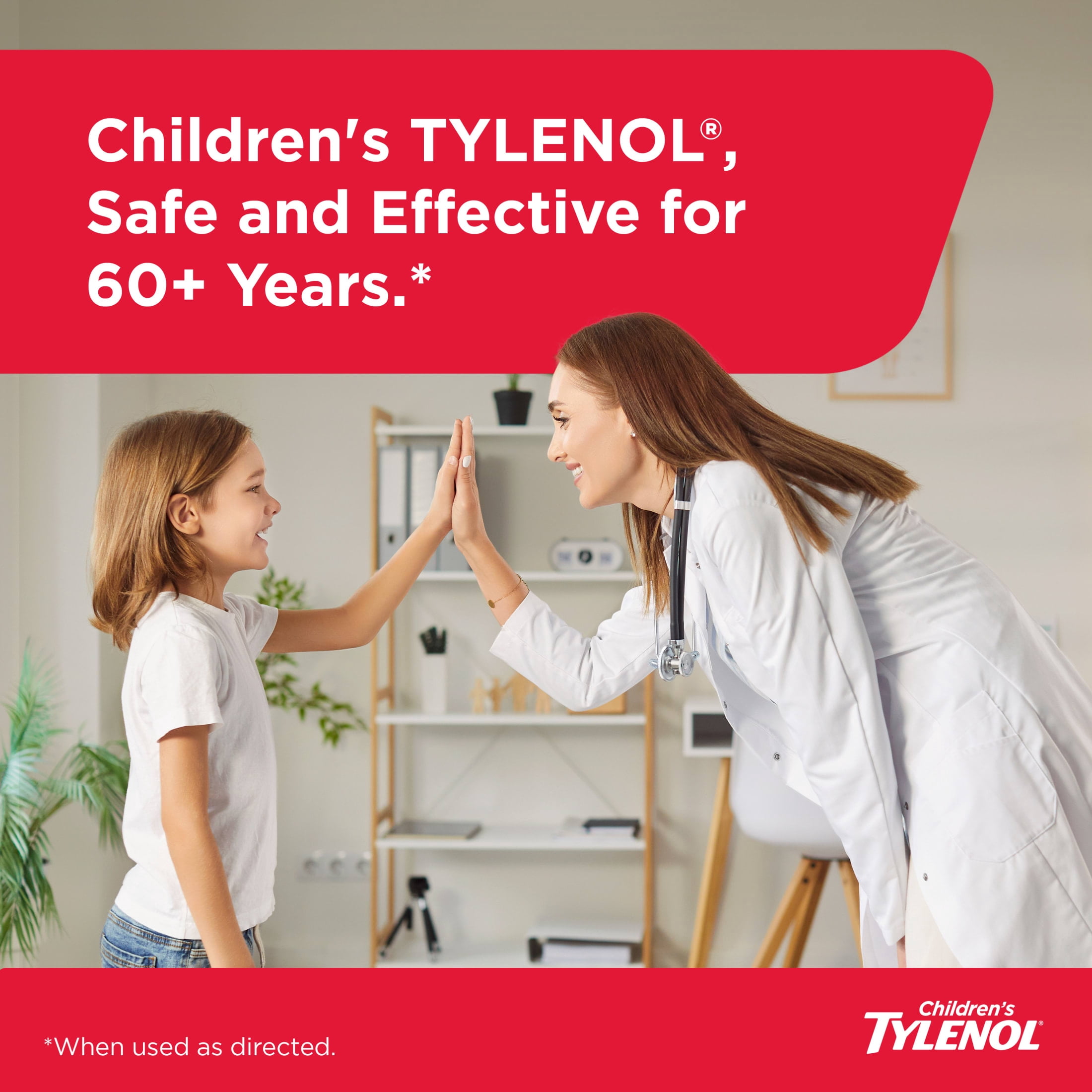 (3 pack) Children’s Tylenol Dye-Free, Oral Suspension, Pain Relief and Fever Reducer, Cherry Flavor 8 Fl oz