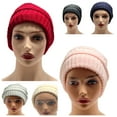 thumbnail image 2 of JUPA Place Satin Lined Winter Hats Cable Knit Beanie - Chunky Cap for All Types of Hair Cable Thick Warm Knit Hat for Women, 2 of 6