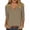 Khaki-tops, variant on Plus Size 3/4 Sleeve Shirts for Women Lightweight V Neck Blouse Casual Tunic Tops Summer Solid Color Work Tshirts Khaki L