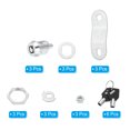 thumbnail image 3 of 3/4 Inch Cabinet Locks with Key, Cam Replacement Lock Cylinder Toolbox Lock Keyed Alike, Silver 3 Pack, 3 of 8