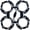 Black Hollow Ring - 4 Can, variant on Bits N Things Snap Off Reusable Beer Can Holder/Carrier Pack | 100% Recycled Plastic | 12 oz. or 16 oz. Can | USA Made | Brewery Homebrewing Beverage Canner - Pack of 20 (Black Hollow Ring, Six Can)