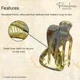 thumbnail image 4 of Parcelona French Infinity Loop Medium 3” Celluloid Hair Claw for Women and Girls (Black), 4 of 70