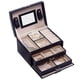 thumbnail image 1 of Joyero, Caja De Almacenamiento De Joyas De Cuero Pu De 3 Capas con Espejo Y Cerradura, Tipo Cajón, Utilizado para Guardar Anillos, 1 of 5
