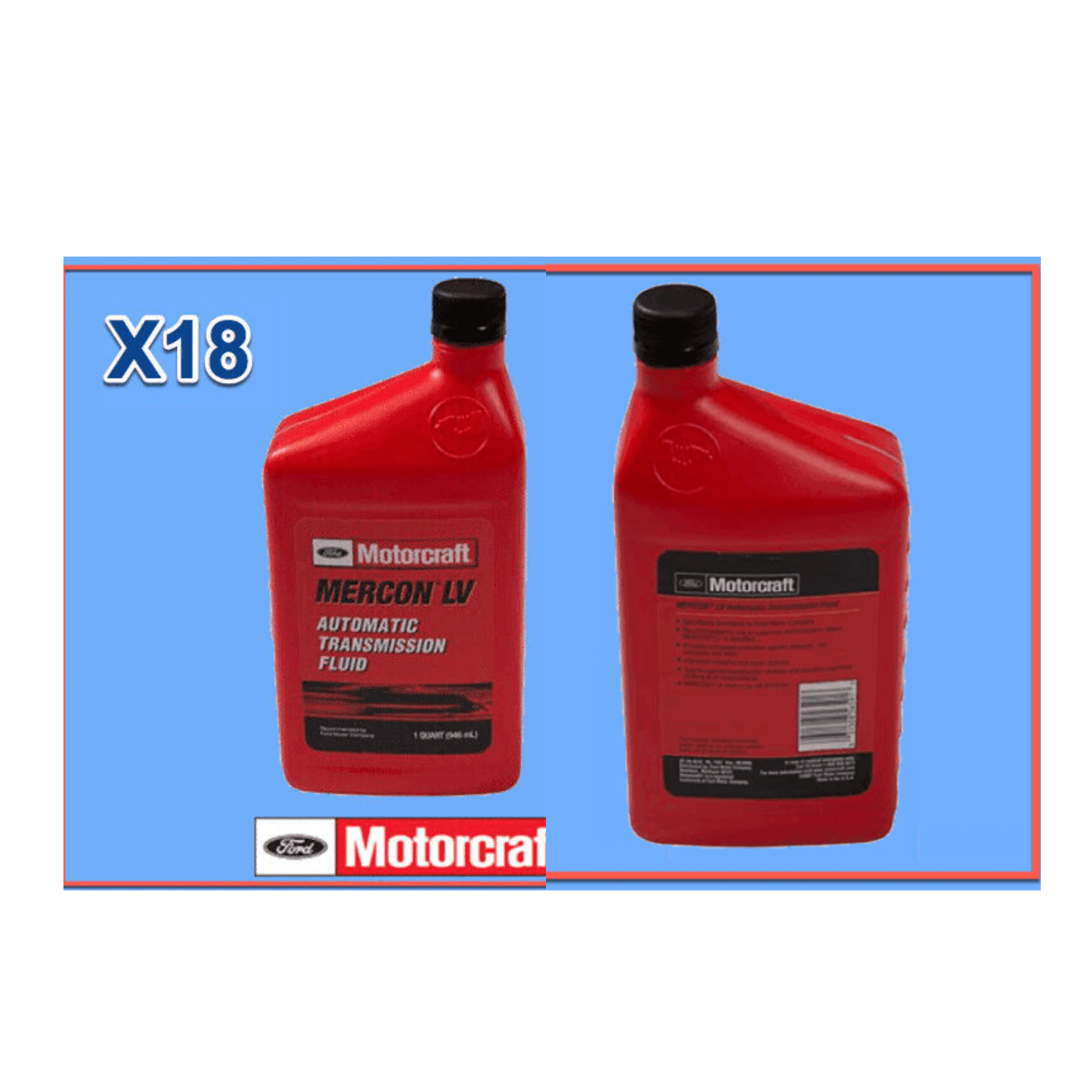MOTORCRAFT - Mercon LV - 5 Quarts - Part Number: XT-10-5Q3LV - Bma