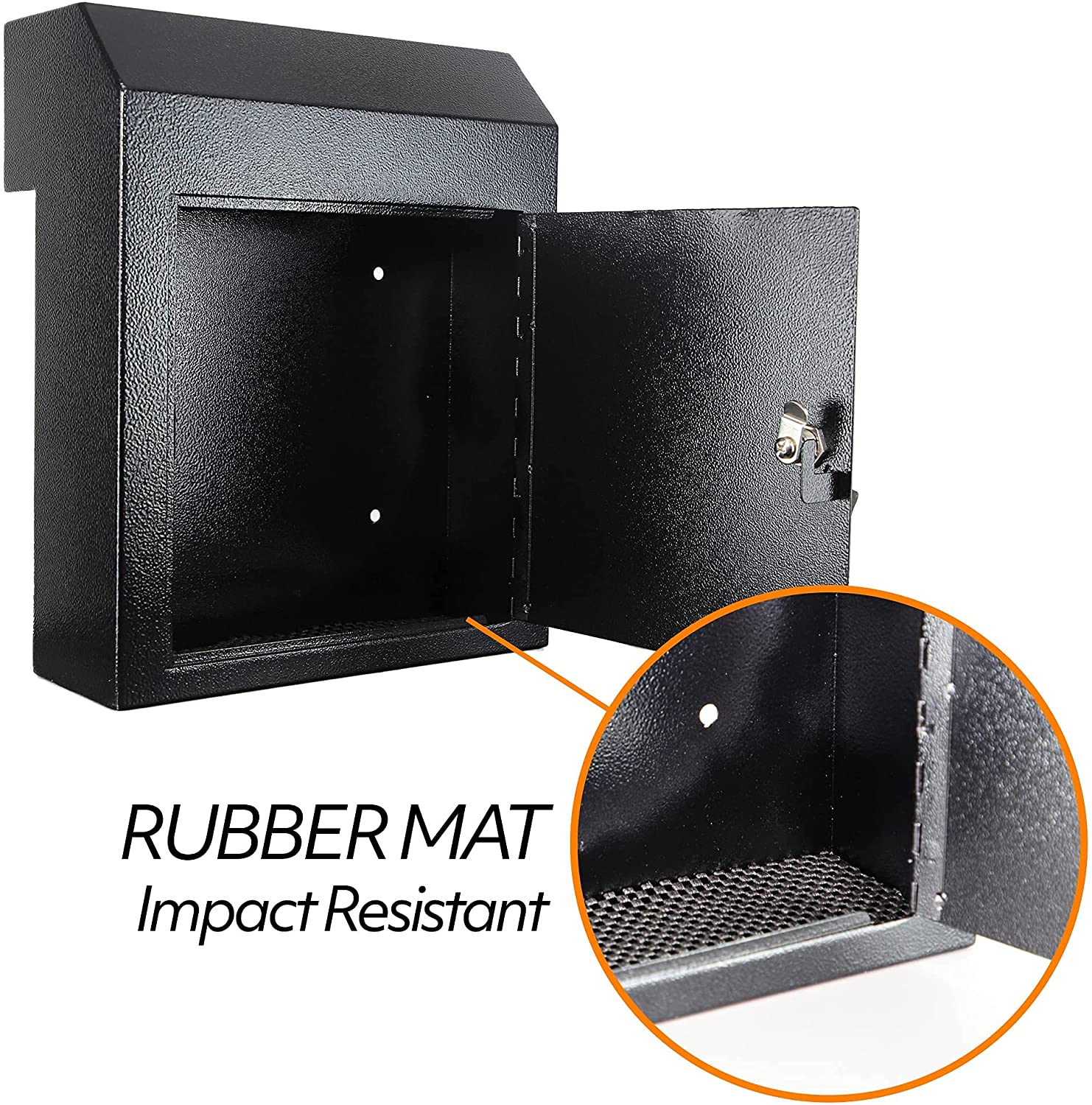 Steel Door Drop Box - Locking Mail/Rent Slot With Rear Access (9.75x14.75")