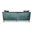 thumbnail image 3 of Jeannie Contemporary Velvet 3 Seater Sofa, Teal and Dark Brown, 3 of 11
