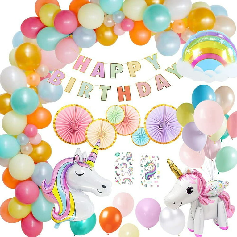 Pink Rainbow Unicorn Party Decorations Unicorn Birthday 
