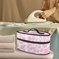 thumbnail image 2 of HELLHERO Travel Iron Storage Case Handle Pink Cow Print Pattern Portable Garment Steamer Case, Bag Only, 2 of 6