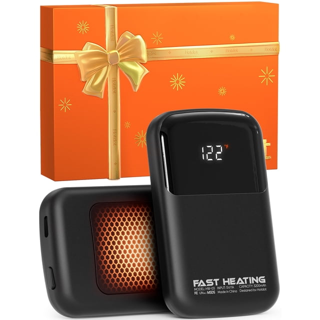 Calentadores de manos Hotdot AI recargables, paquete de 2 con pantalla LED