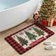 thumbnail image 4 of Felpudo navideño con diseño de árbol de Navidad | Alfombra festiva estilo pashmina | Felpudo de poliéster de 60 x 40 cm para entrada y sala de estar, 4 of 5