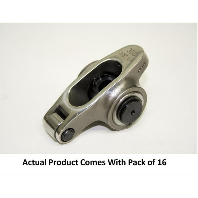 PRW Industries . Rocker Arm 0235001 Pro Series; 3/8 Inch Diameter; 1.5 Ratio; Non Self Aligning; Roller Rocker; Stud Mount; 17-4 PH Stainless Steel; Set Of 16; With RockerLocs