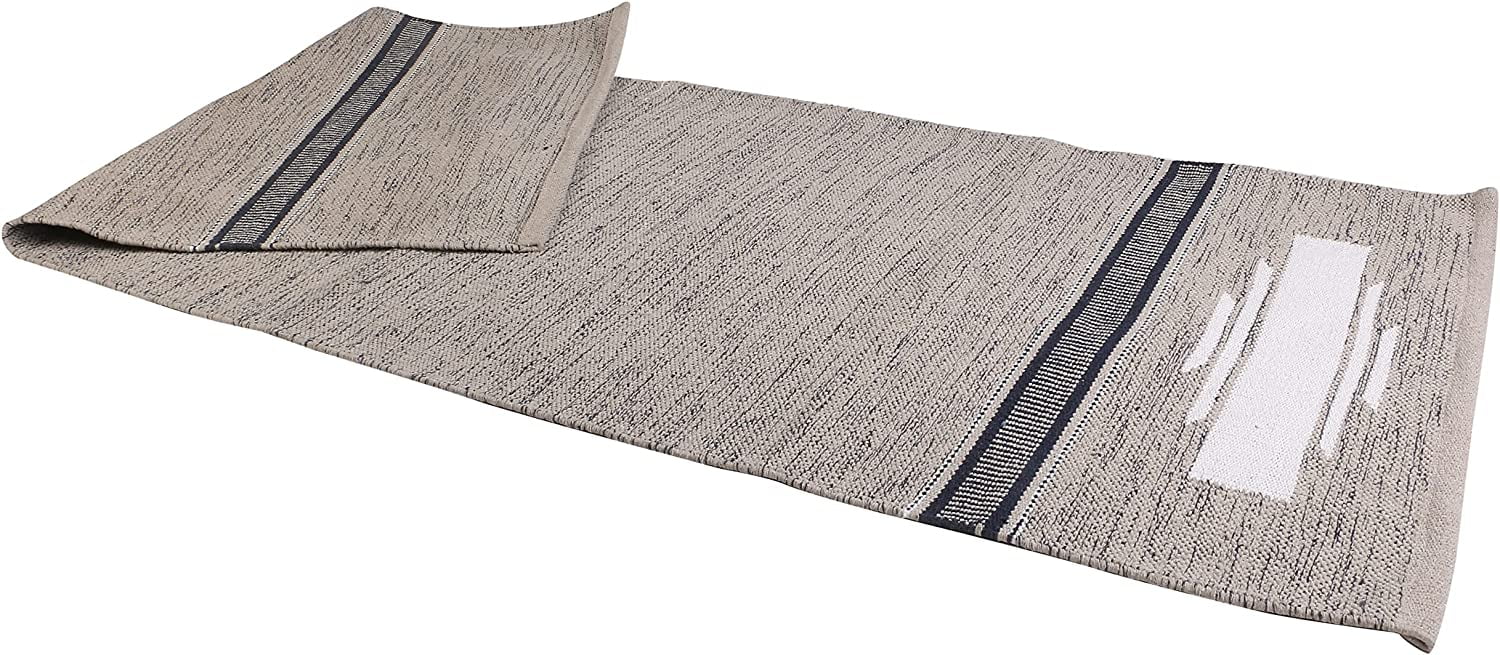 KD Cotton Yoga Mat Hand Woven Yoga Mat Eco Freindly Organic Handloom Mat  Supreme Heavy Quality with Carry Strap- 24 x 72 Exercise Mat
