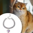 thumbnail image 4 of Pet Necklace Collar - Adjustable Easy Matching Lightweight Bling Rhinestone Pet Pendant Dog Supplies, 4 of 8