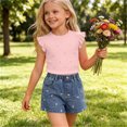 thumbnail image 5 of Cethrio Girls Summer Outfit Sets Size 5T, Short Sleeve Party School 2 Piece Kids Clothing Sets Pink Size 5T, 5 of 8