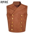 thumbnail image 2 of Chaleco Medieval victoriano para niños, chaleco Steampunk gótico Vintage con doble botonadura, disfraz de actuación de Halloween, 2 of 5