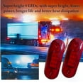 thumbnail image 2 of APSMOTIV 2-Pack Running Board Lights For Trucks Truck Trailer Red Light Front Rear Led Side Marker Lights Clearance Indicator Lamp 24V Waterproof Flat Fit Base For Rv Cab Boat Bus Lorry, 2 of 6