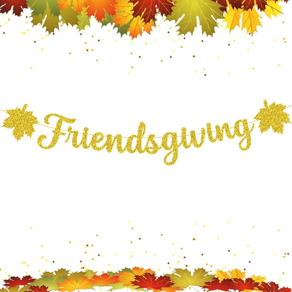 KatchOn, Glitter Happy Friendsgiving Banner - 10 Feet, No DIY | Happy Friendsgiving Sign | Friendsgiving Party Decorations | Friendsgiving Sign, Friendsgiving Decorations | Happy Friendsgiving Décor
