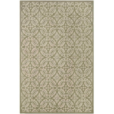 Floral Pattern Green Wool - Safavieh Chelsea Margery Hand-Hooked Wool Area Rug