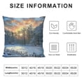 thumbnail image 5 of Orinice Snow Sunset Trees Graphic Decorative Cushion Throw Pillow Cover for Home Couch Living Room Bed Sofa - Winter Soft and Durable 1PC 18x18in, 5 of 5