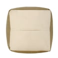 thumbnail image 5 of LR Home Medium Bordered Indoor Square Pouf, Gray/Brown, 20" x 20" x 20", 5 of 7