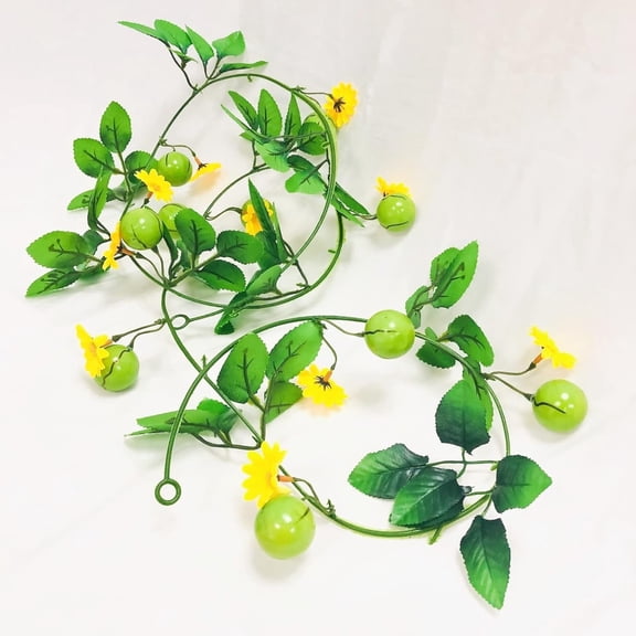Artificial Watermelon Vine Hanging Fruit Daisy Flowers Plant Garland for Valentine's, Wedding Birthday Garden Festival Summer Decoration
