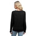 thumbnail image 6 of WIHOLL Womens V Neck Sweaters Pullover Cozy Lightweight Sweaters Long Sleeve Tops Winter Clothing 2026, 6 of 9