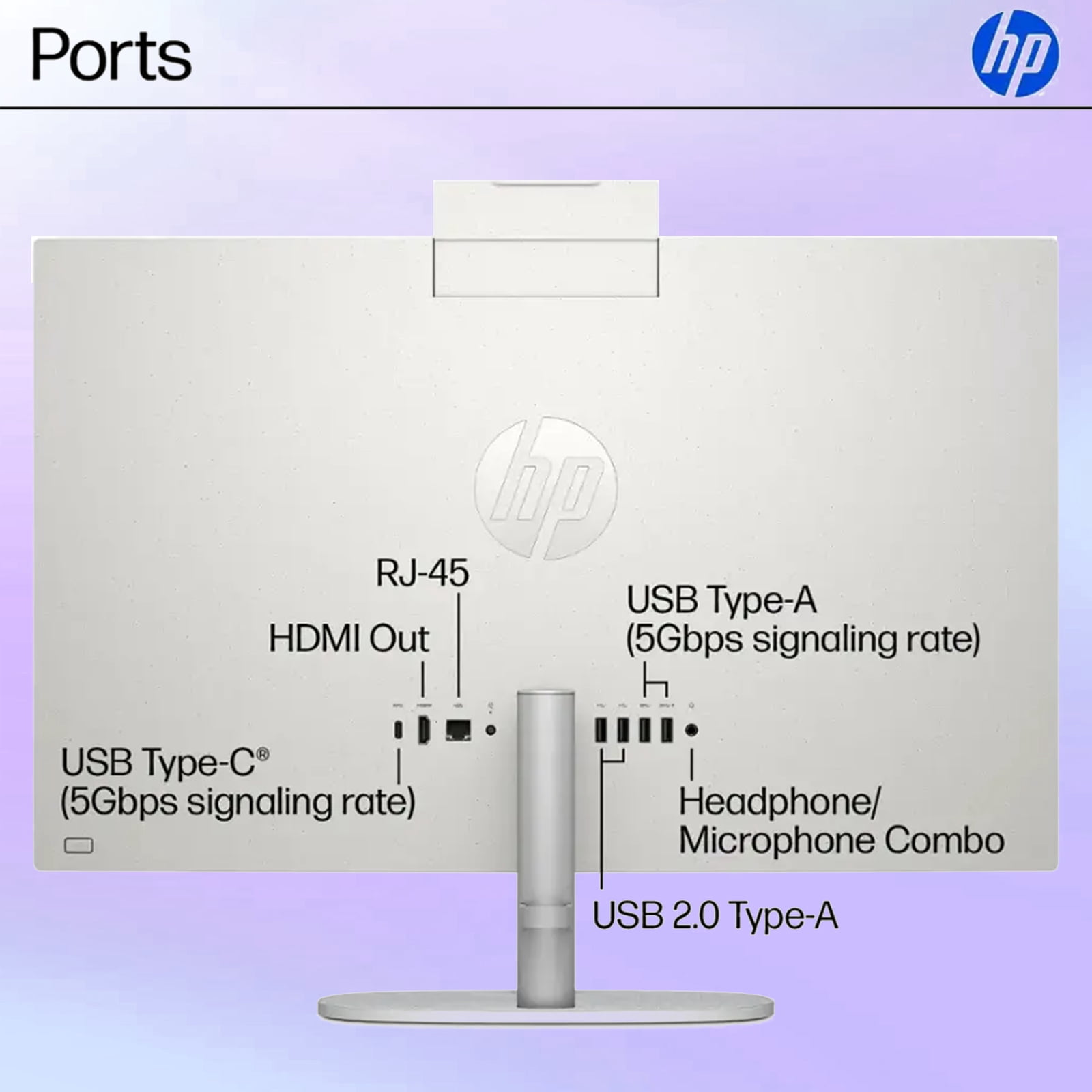 HP 24" All-in-One Touch Screen Desktop Computer, FHD IPS Anti-Glare Display, Intel Core i5-1334U (13th Gen), 16GB RAM, 512GB SSD, Windows 11 Pro, Wi-Fi 6, Wireless Keyboard & Mouse, White