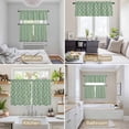 thumbnail image 6 of Green Beige Dandelion Kitchen Curtains Sets for Windows 36 Inch Length, Farmhouse Botanical Blossom Rod Pocket Window Treatments Tier Curtains and Valances Set for Bedroom/Bathroom, 6 of 8