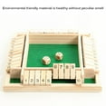 4 Way Player Shut The Box Dice Game Wooden Board Game Flip Lid Box