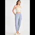 thumbnail image 4 of Pantalones de Yoga Largos para Mujer, Ajustados, Informales, Cómodos, para Gimnasio, Senderismo, Cintura Elástica, Color Azul Glaciar, Talla M, 4 of 8