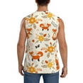 thumbnail image 4 of Kdxio Flower Fox for Men's Muscle T-shirt,Sleeveless for Workout Running Athletic Gym Lounge Casual, 4 of 7
