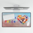 thumbnail image 4 of Peace Love Pride Pomeranian with Rainbow Sunglasses LGBT LGBTQ+ Desk Mat Full Keyboard Mouse Pad Pom Dog Lover Gifts Large Mousepad - 01004, 4 of 5