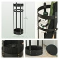 thumbnail image 4 of LEDREM Steel Umbrella Stand, Entryway Organizer with Detachable Drip Tray & 4 Hooks, 19.3" Tall for Home/Office, Assembly Required, Matte Black, 4 of 6