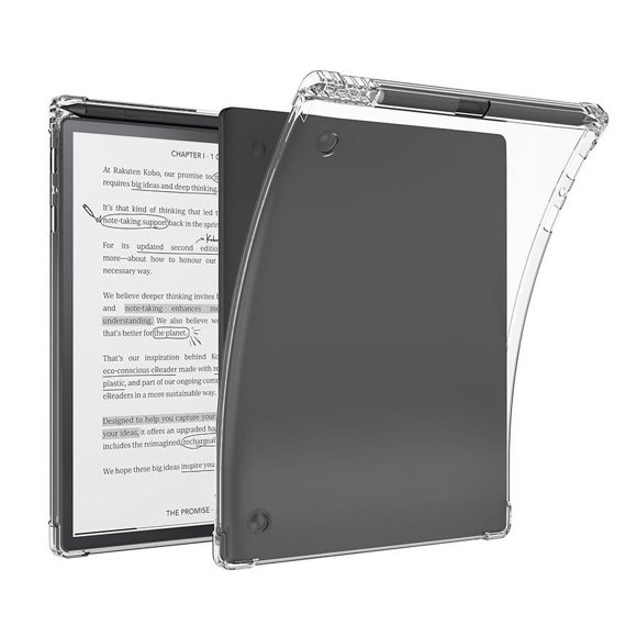 Kobo Libra 2 Case for Kobo Libra H2O Cover 7inch Transparent Soft TPU Tablet Case Shockproof Protective Shell+Gift Transparent For Kobo Libra 2