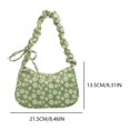 thumbnail image 2 of Bolso Hombro Floral Verano Bolso Axila Fruncido para Mujer (verde), 2 of 7
