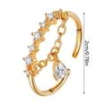 thumbnail image 2 of Anillos para mujer, regalos para mujer, moda para damas, colgante de gota de diamante, apertura flexible, anillo para mujer, 2 of 3